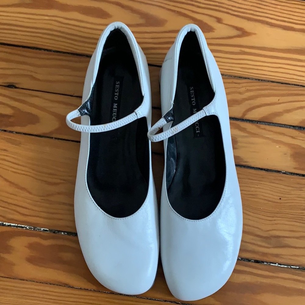 Sesto meucci white ballet flats